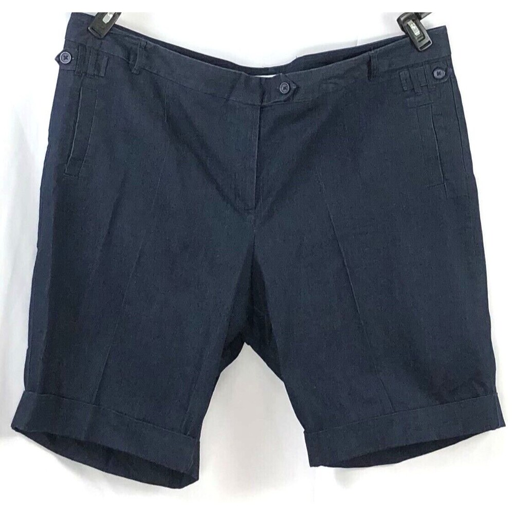 Cato chino twill shorts 26W dk blue denim flat front 48"W pockets high rise